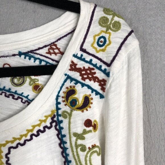 Double D Ranch Cream Embroidered Long Sleeve Top - Picture 8 of 16